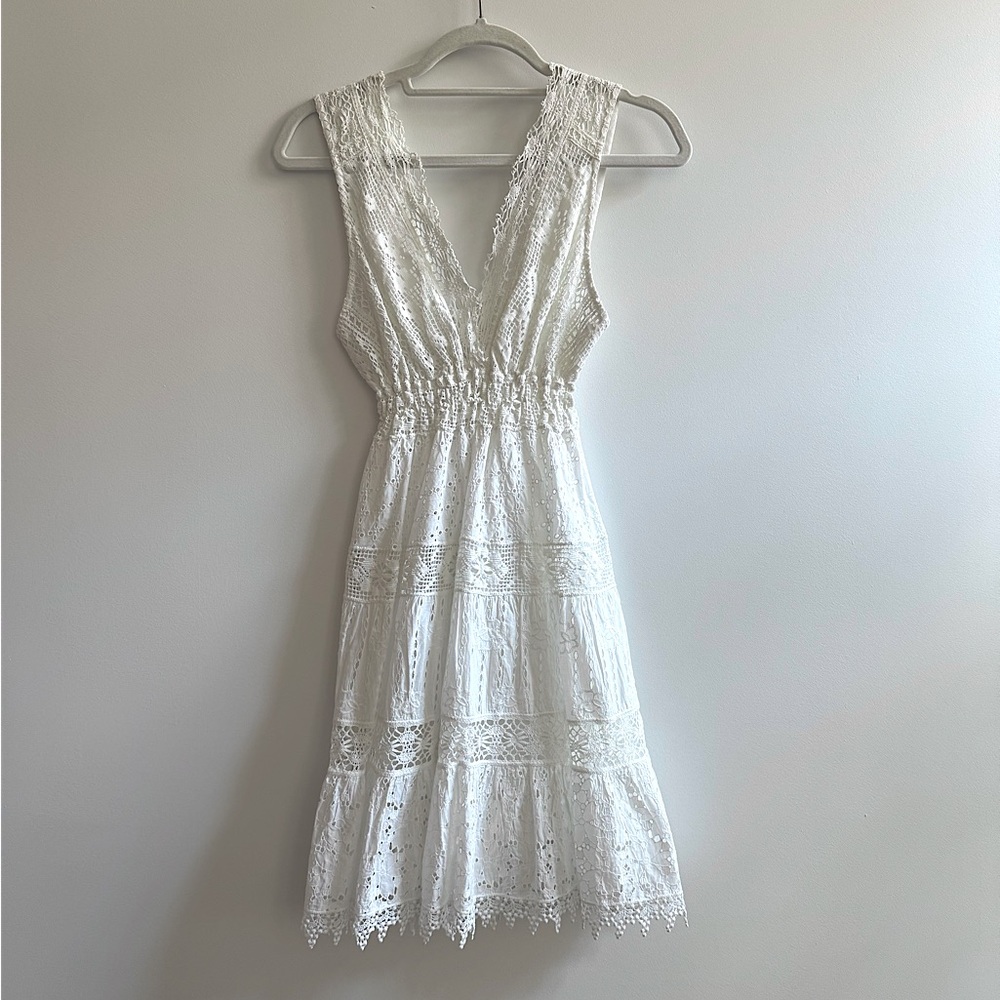 White Lace Temptation Positano Dress XS